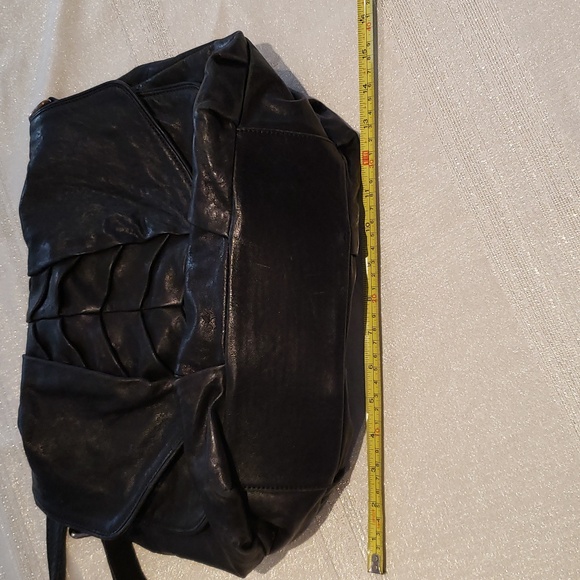 Charles David Designer Vintage Black Leather Hobo Shoulder Bag Handbag XL Used - Picture 16 of 17